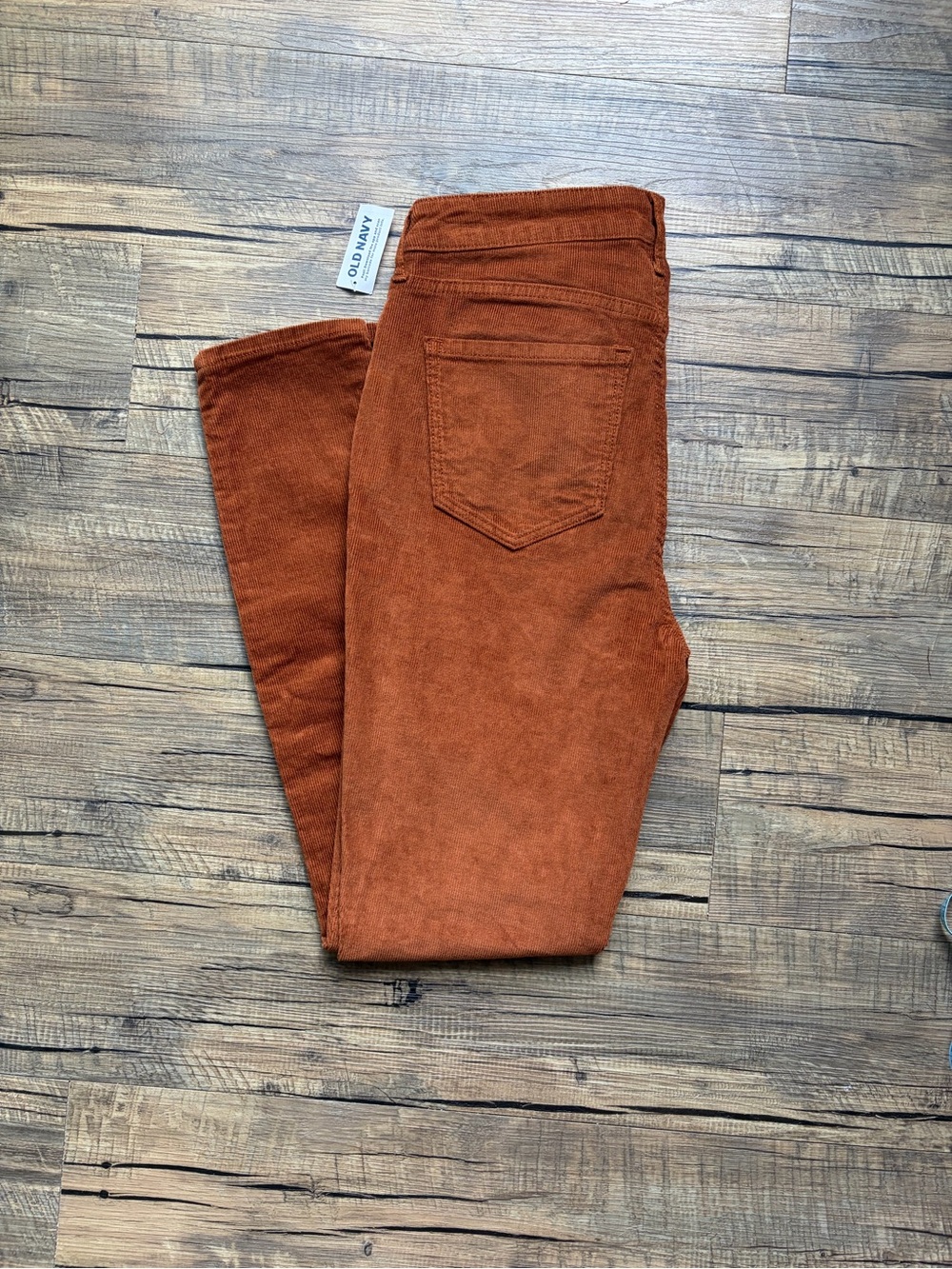 Old Navy Rockstar Super Skinny Corduroy Pants Rust High Rise NWT Size 4